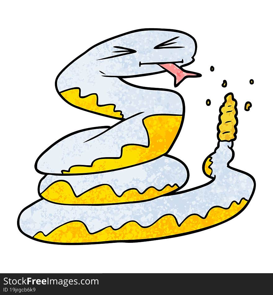 cartoon rattlesnake. cartoon rattlesnake