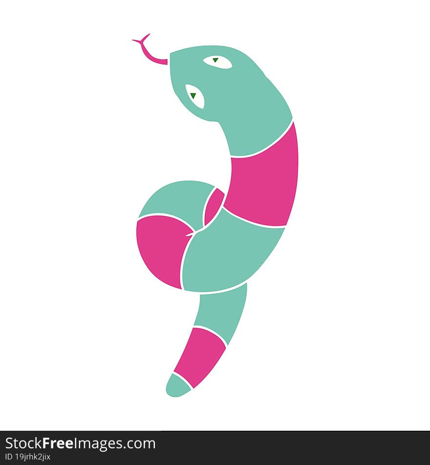 Cartoon Of A Long Snake