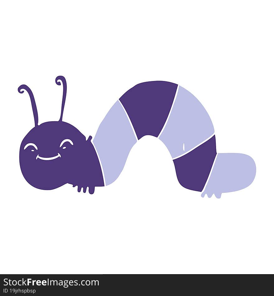 flat color style cartoon happy bug