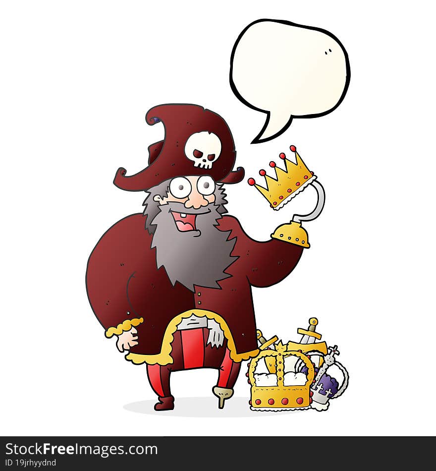 speech bubble cartoon pirate captain