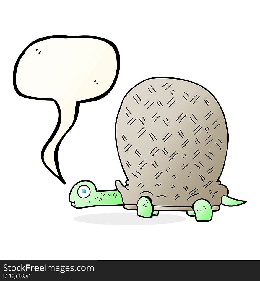 speech bubble cartoon tortoise