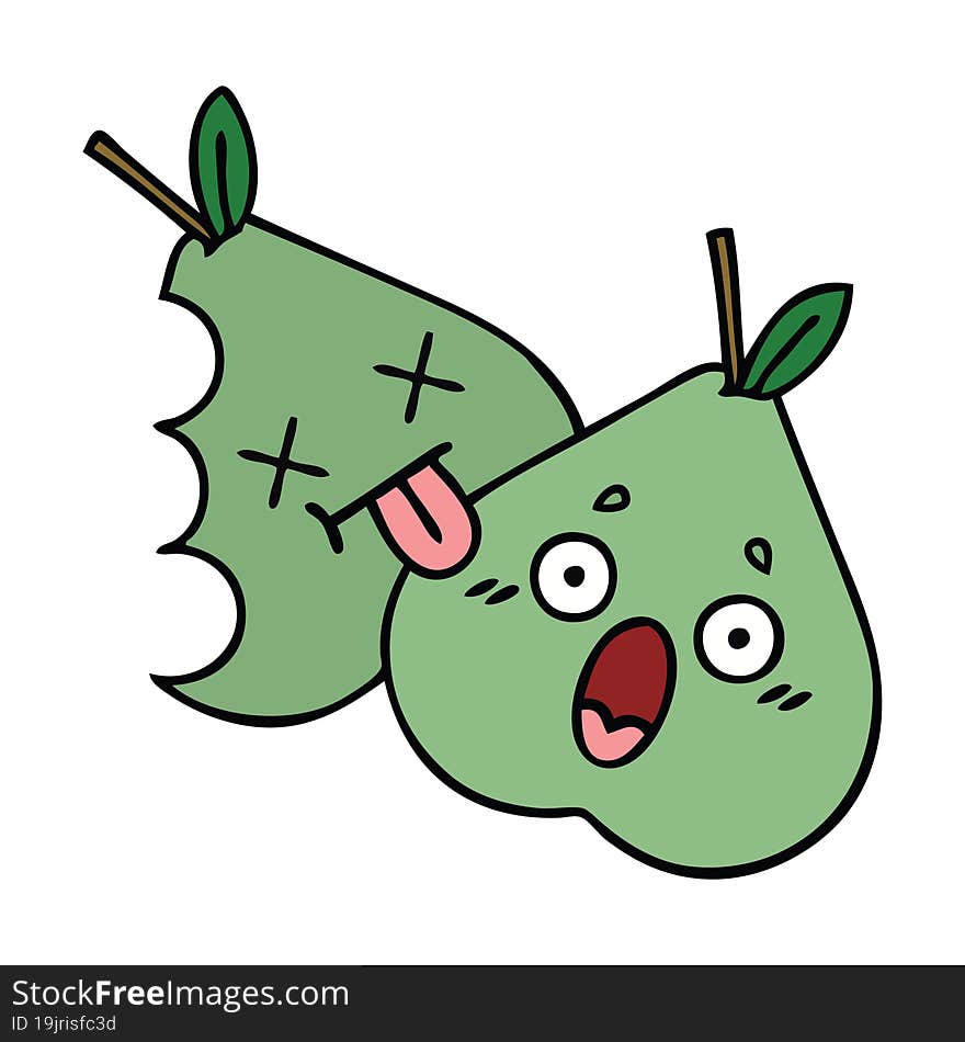 cute cartoon green pear