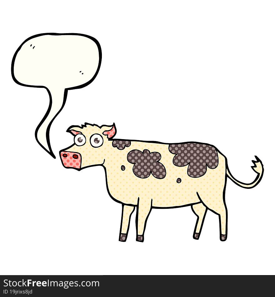 comic book speech bubble cartoon cow