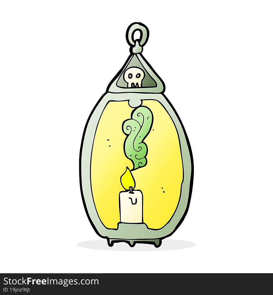 cartoon spooky lantern