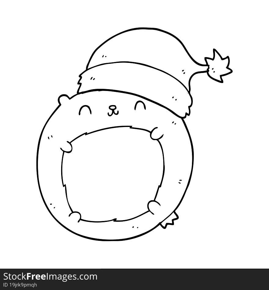 cute cartoon christmas bear