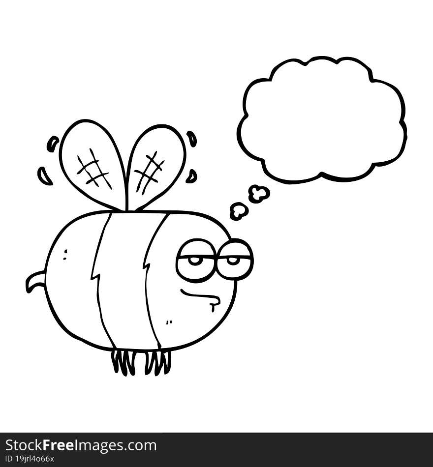 thought bubble cartoon unhappy bee