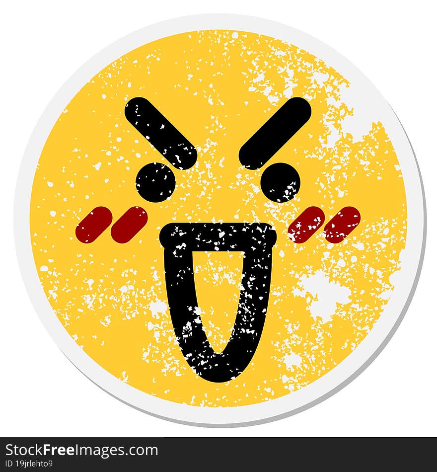 victorious mean face circular sticker