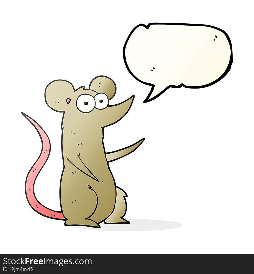 Speech Bubble Cartoon Mouse