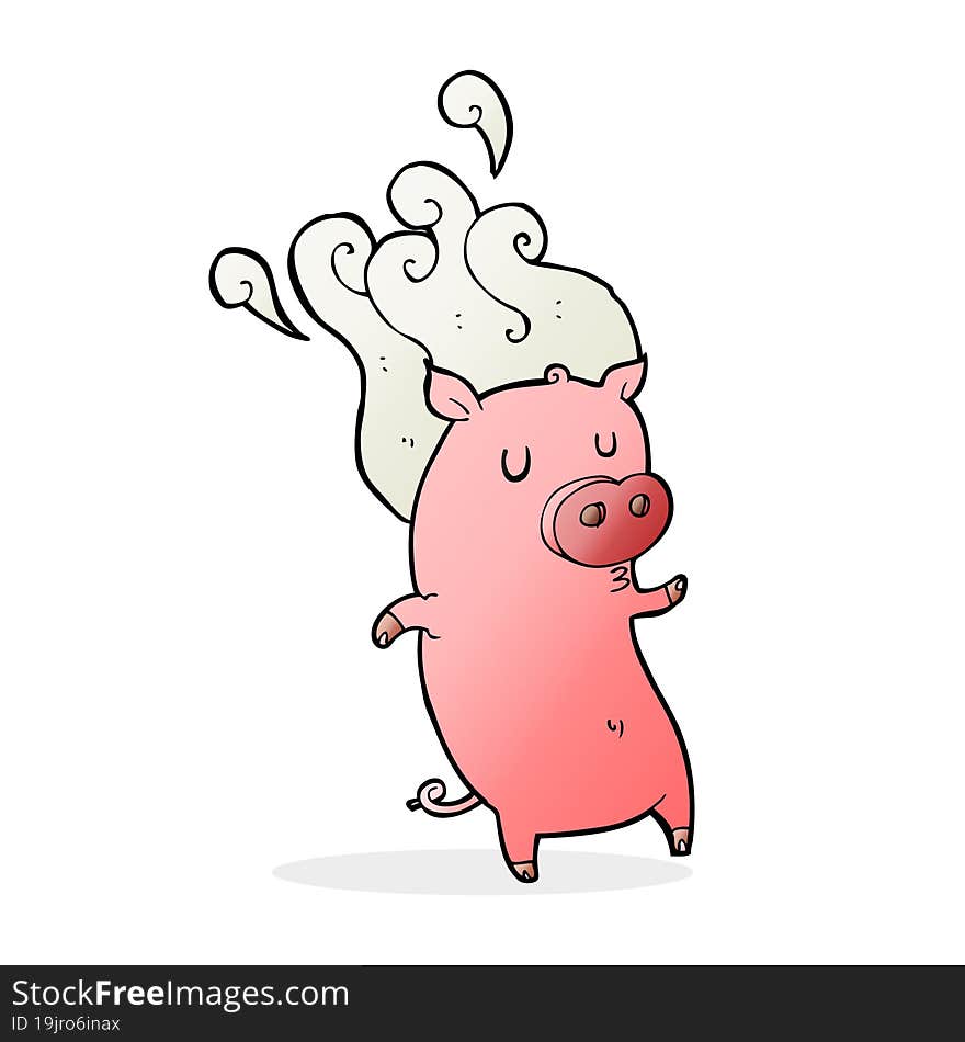 smelly cartoon pig