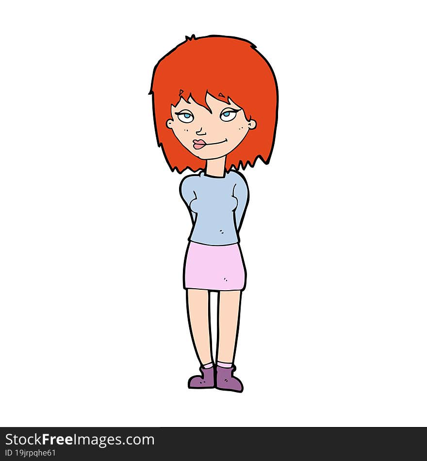 Cartoon Happy Woman