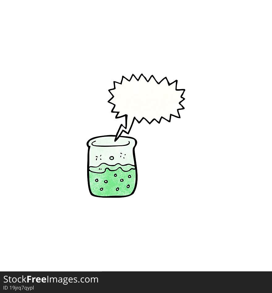 cartoon chemical beaker