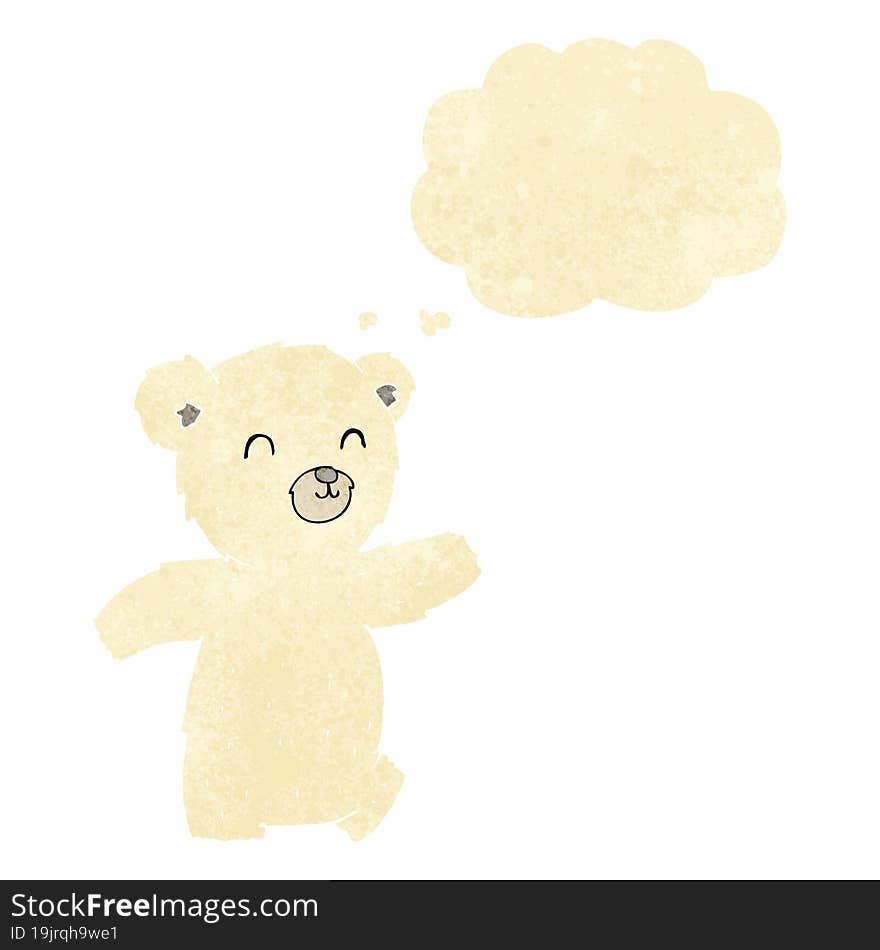 Cute Cartoon Polar Bear With Thought Bubble