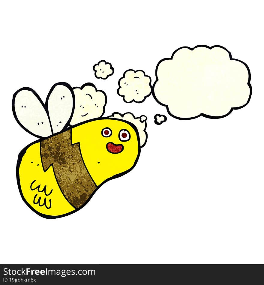 Cartoon Bee With Thought Bubble