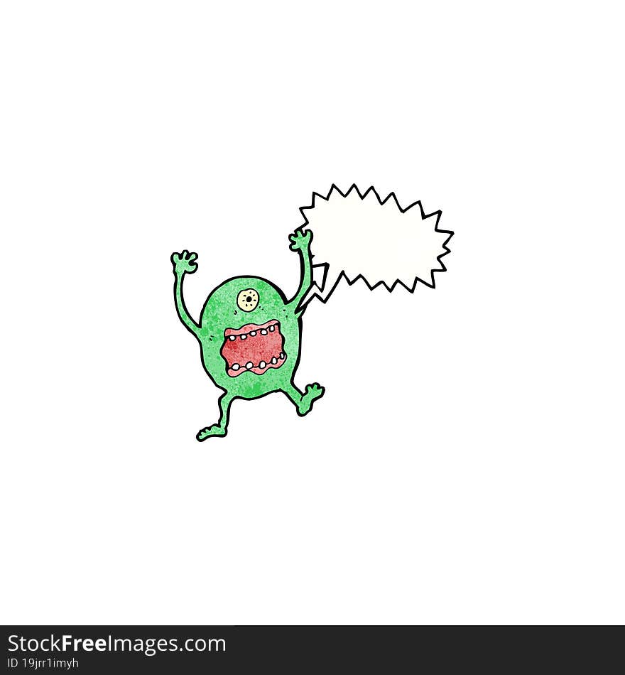 shouting alien cartoon