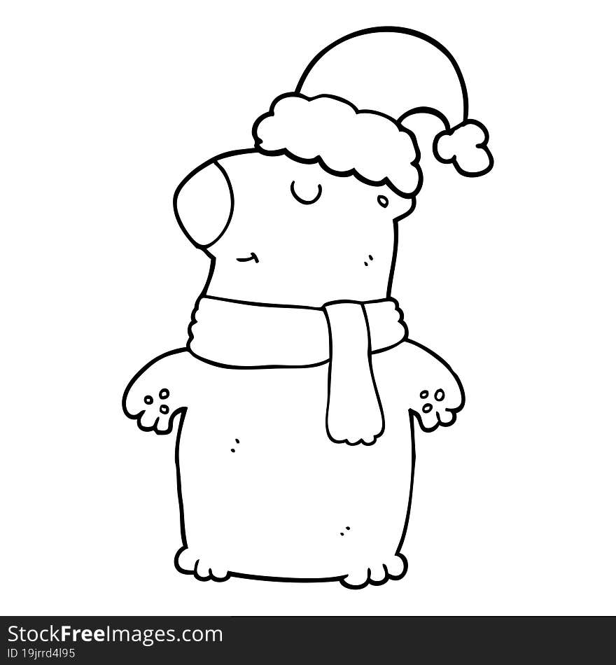 cute cartoon christmas bear