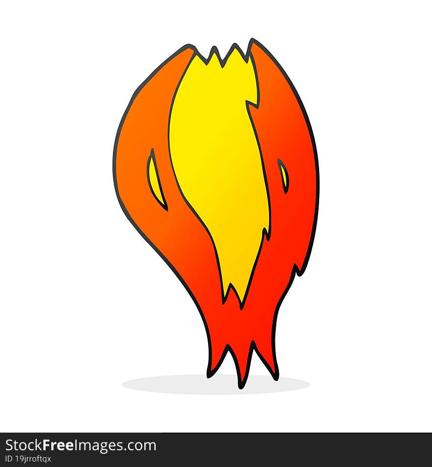 Cartoon Rocket Ship Flames