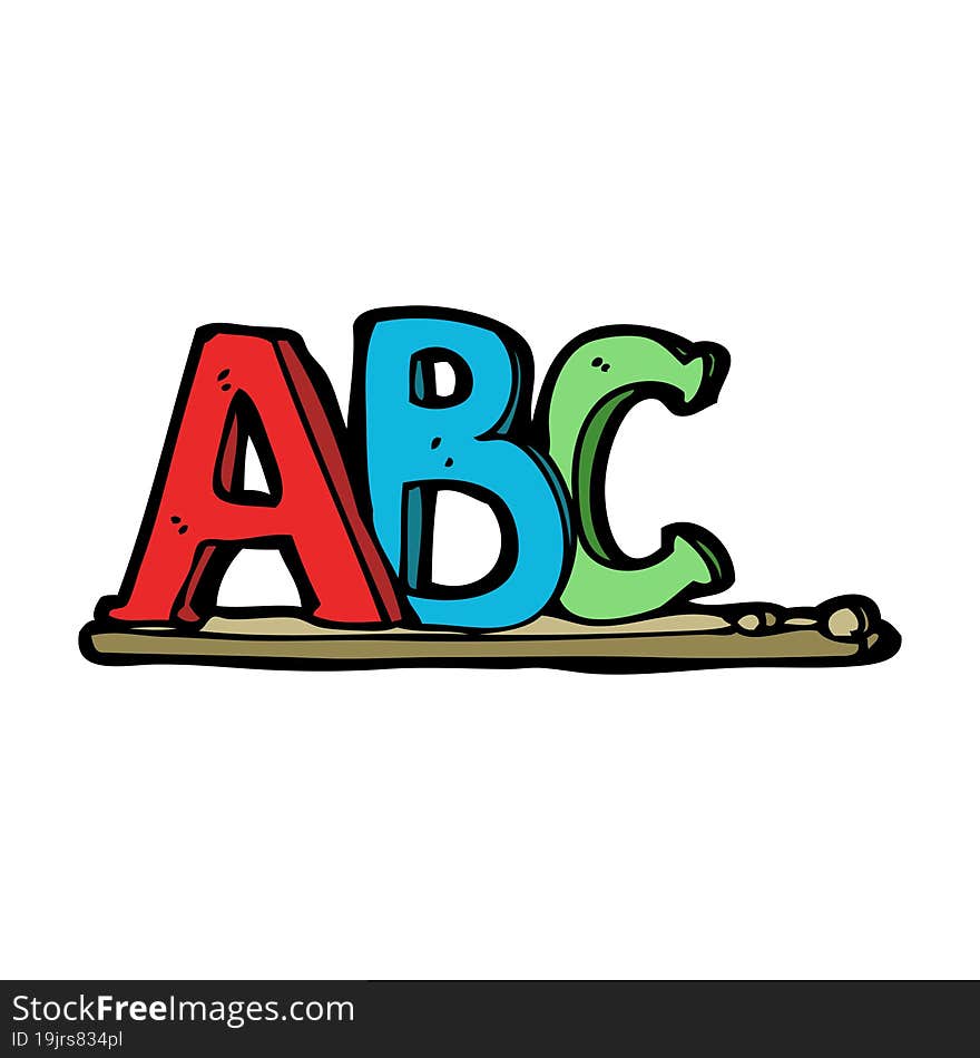 cartoon ABC letters