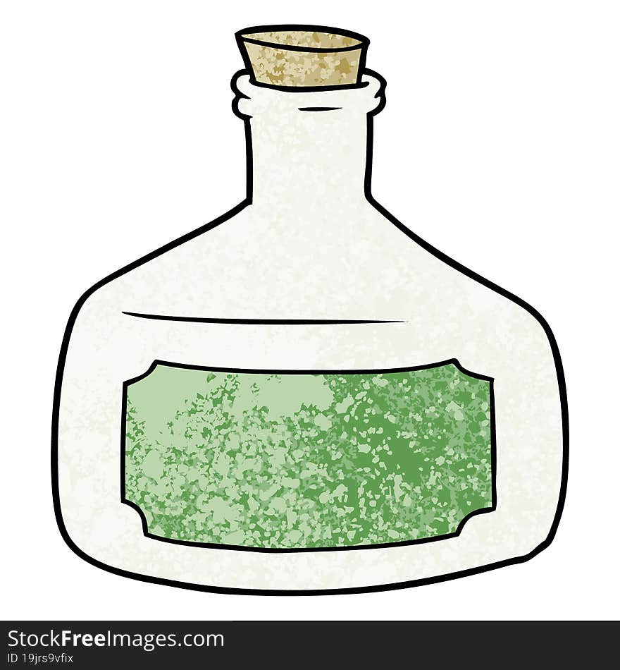 old bottle cartoon. old bottle cartoon