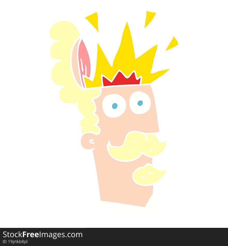 flat color illustration of man with exploding head. flat color illustration of man with exploding head