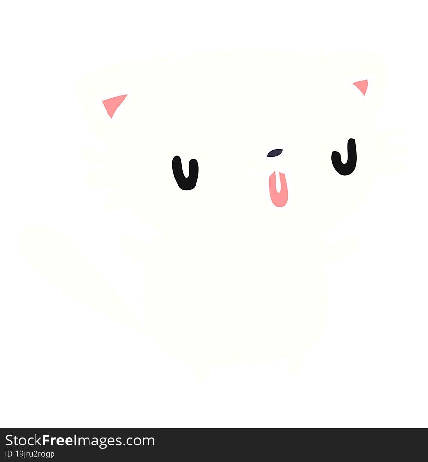 Cartoon Of Cute Kawaii Cat