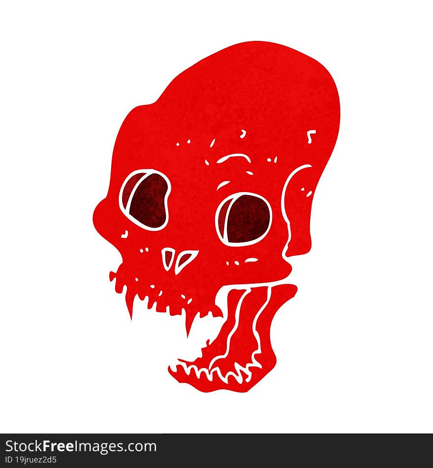 cartoon spooky vampire skull