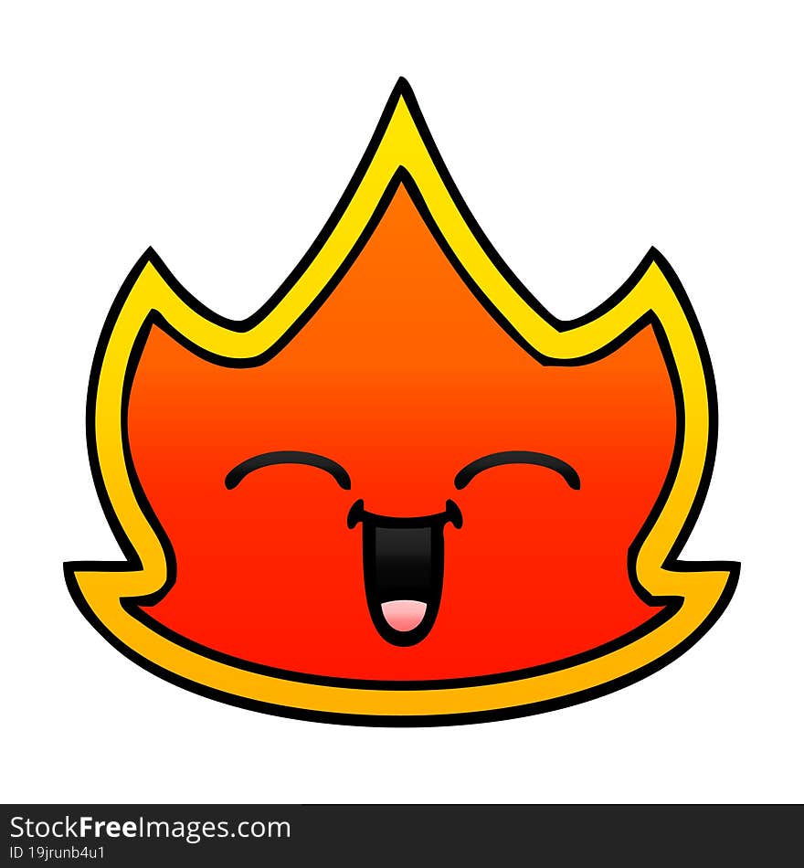 Gradient Shaded Cartoon Fire