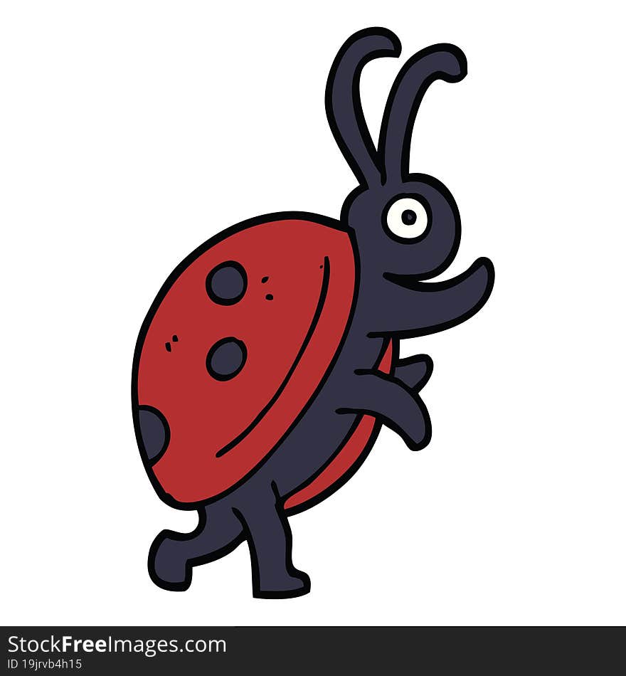 Cartoon Doodle Ladybug