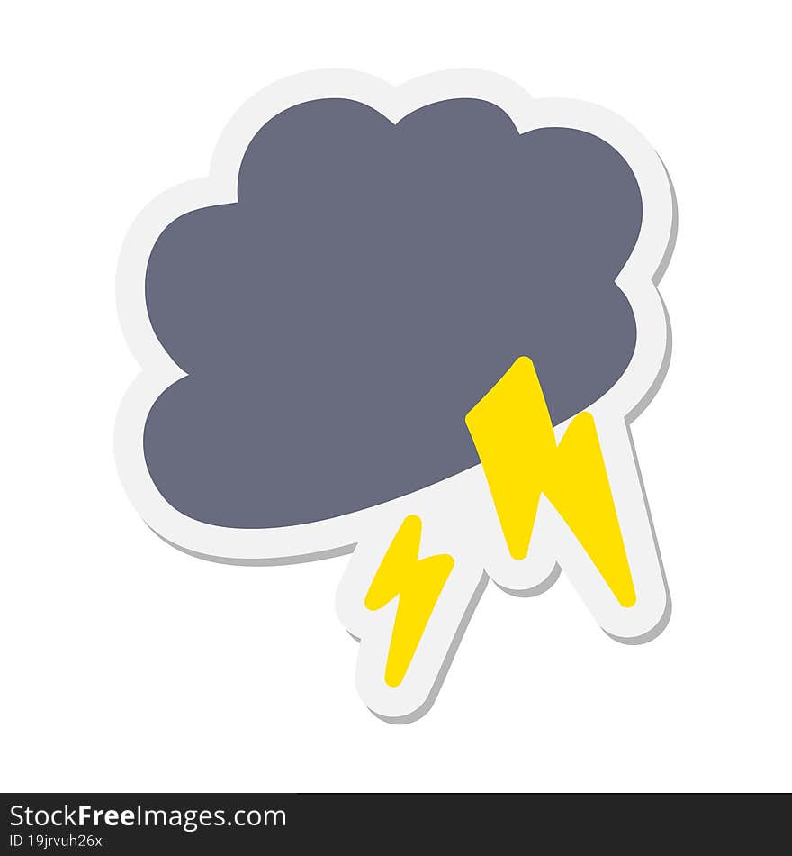 storm cloud sticker