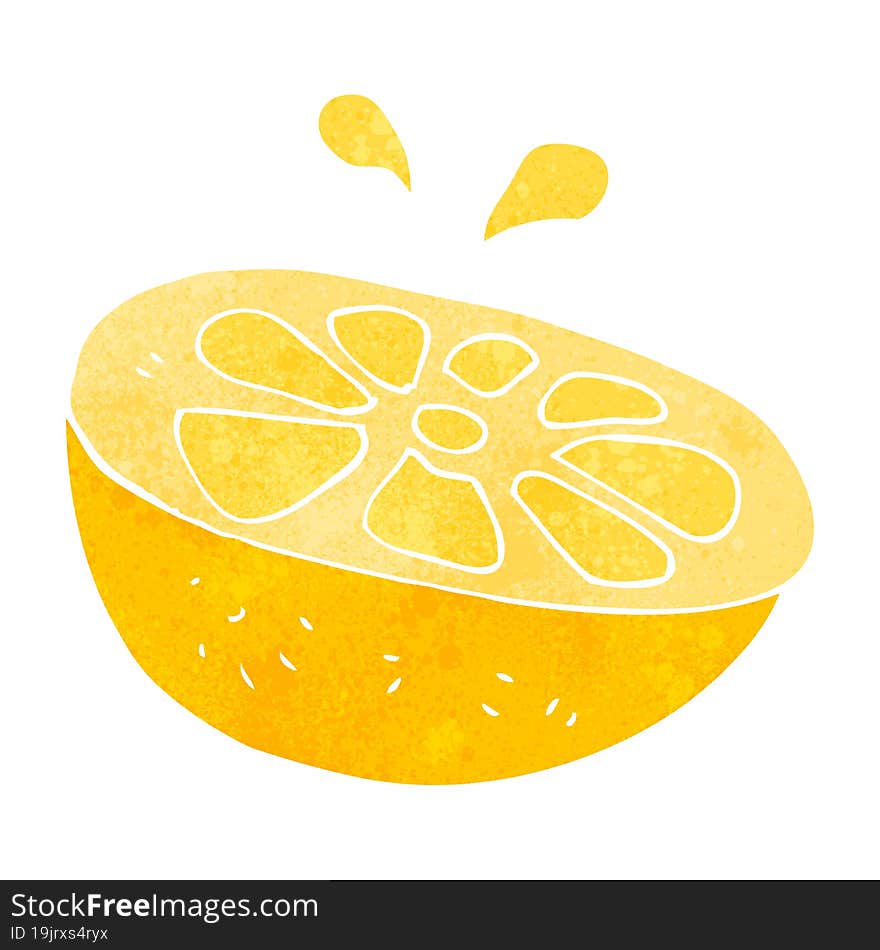 retro cartoon lemon