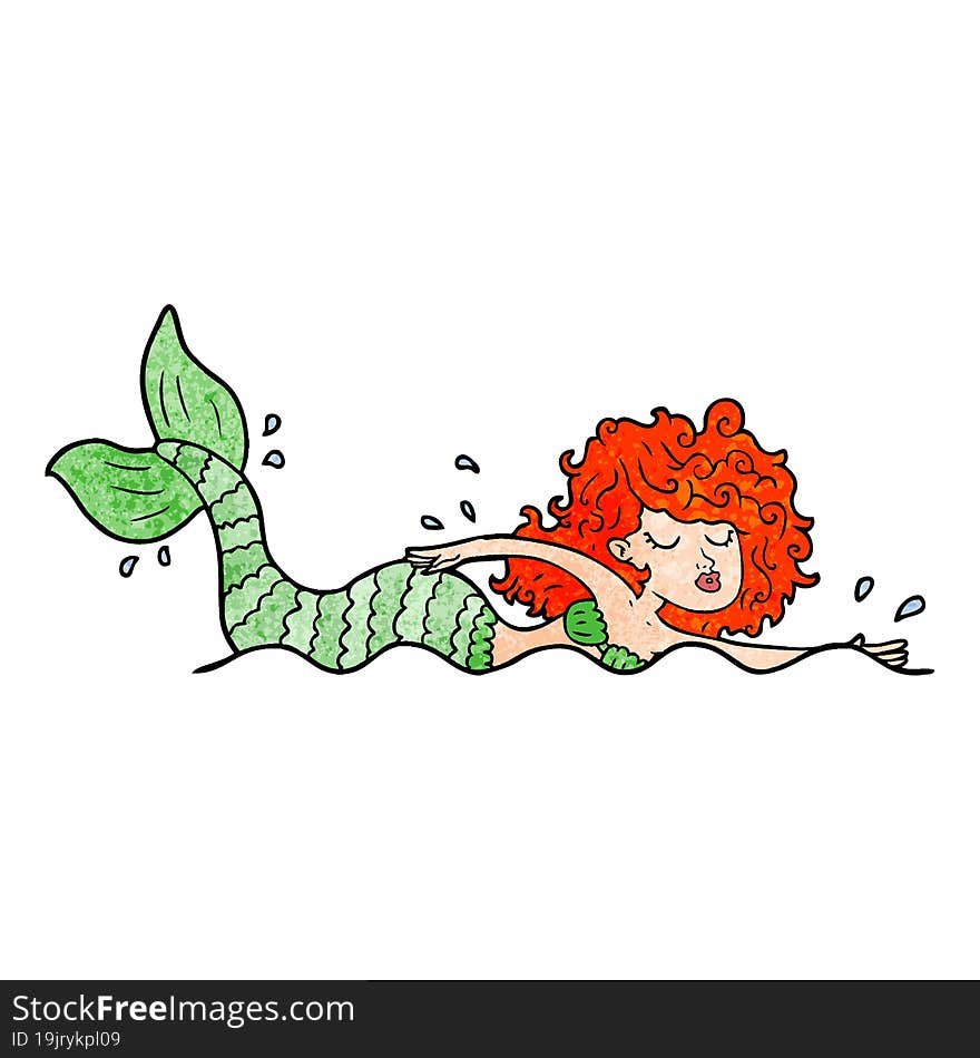 cartoon mermaid. cartoon mermaid