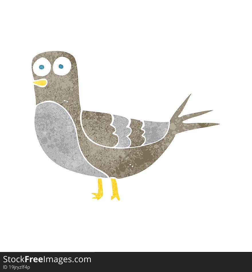 Retro Cartoon Pigeon