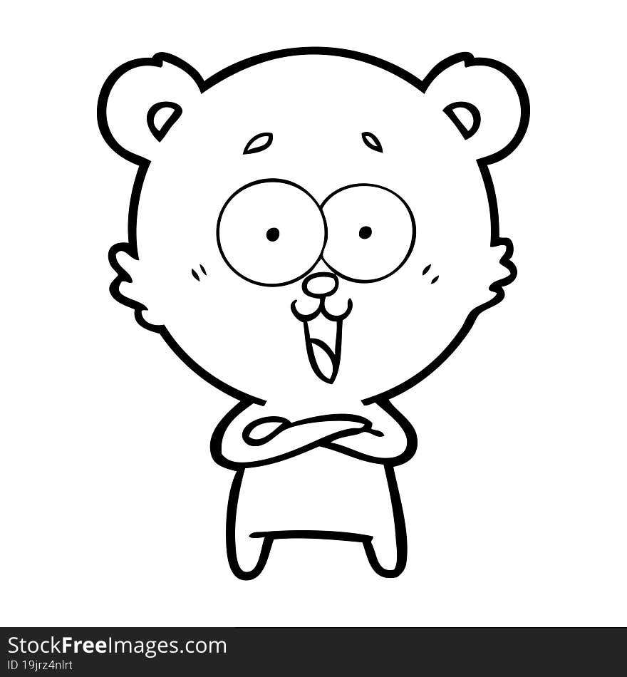 laughing teddy  bear cartoon. laughing teddy  bear cartoon