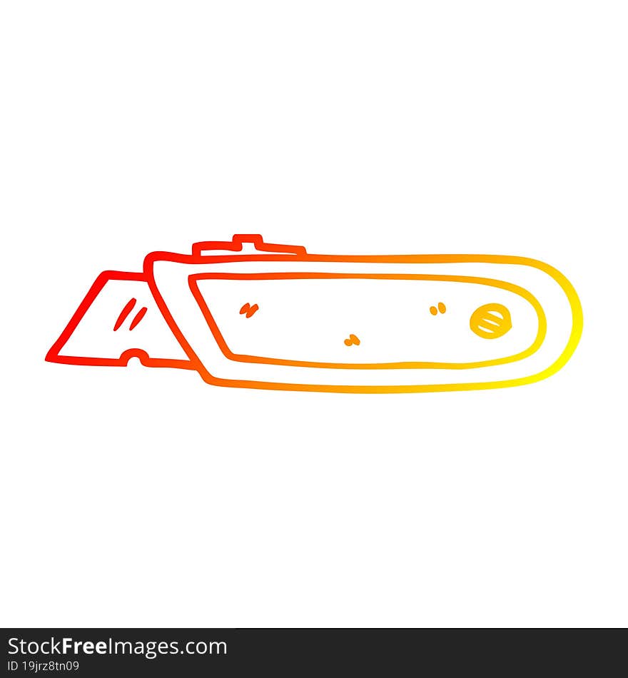 warm gradient line drawing cartoon new work knife