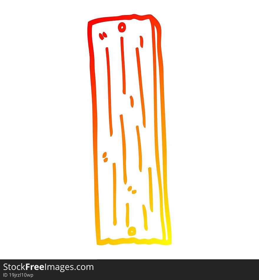 warm gradient line drawing cartoon plank