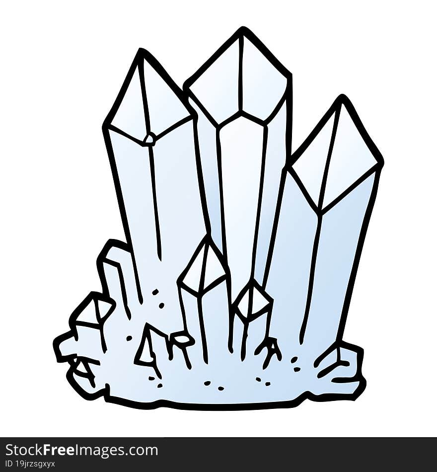 vector gradient illustration cartoon natural crystals