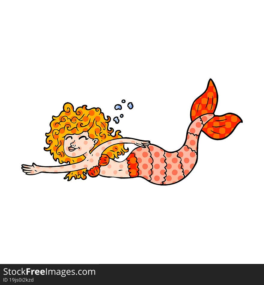 cartoon mermaid. cartoon mermaid