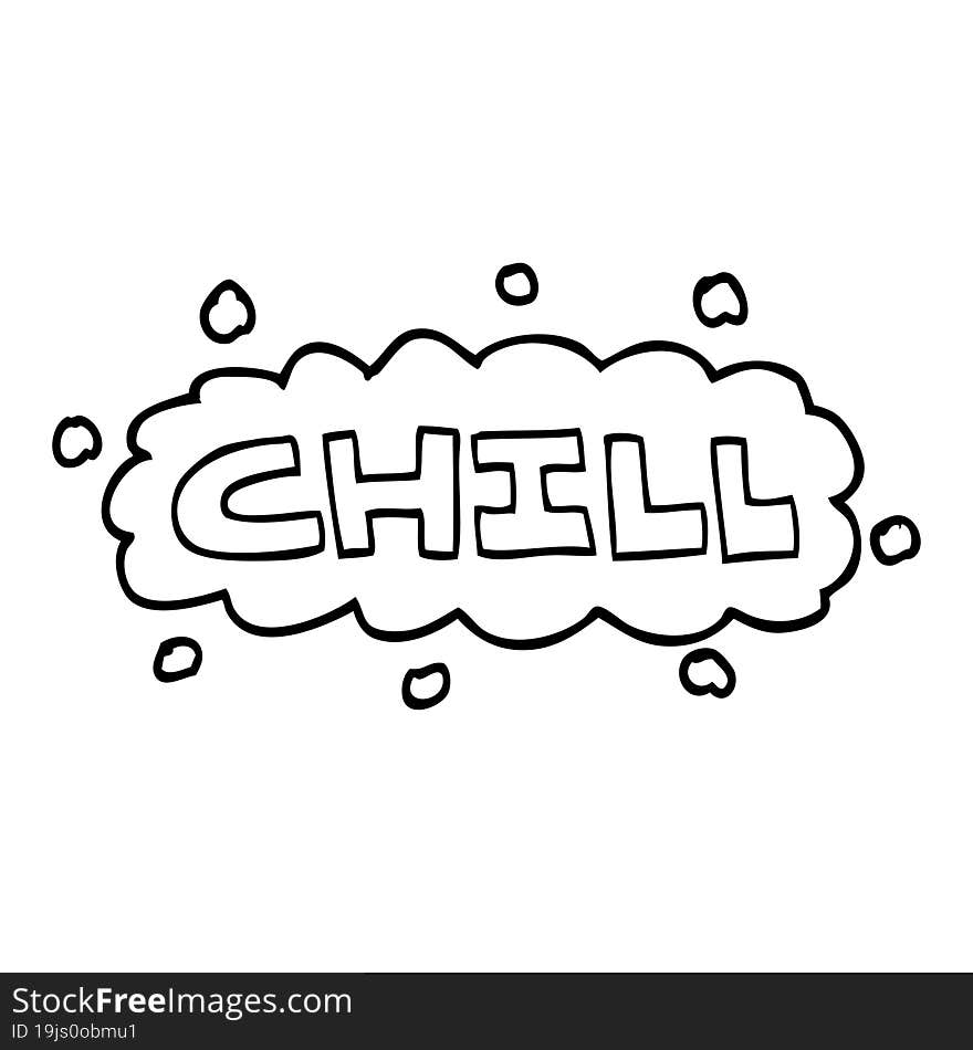 line drawing cartoon chill symbol