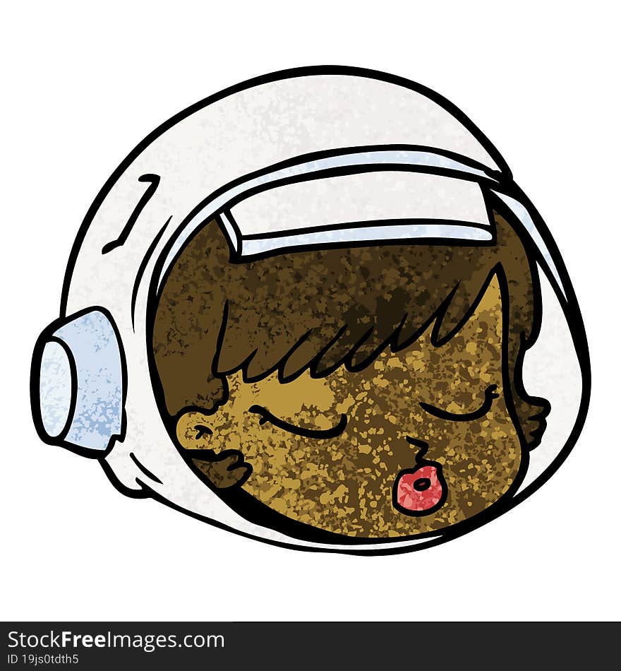 cartoon astronaut face. cartoon astronaut face