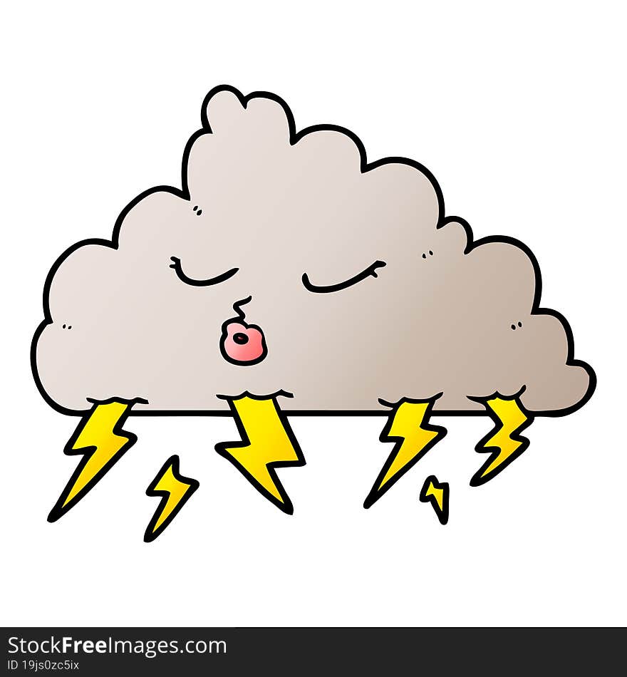 cartoon thundercloud. cartoon thundercloud