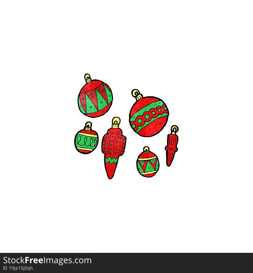 cartoon christmas baubles