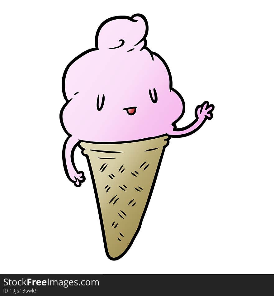 cute cartoon ice cream. cute cartoon ice cream