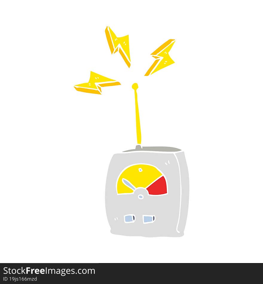 flat color illustration of a cartoon science equipment