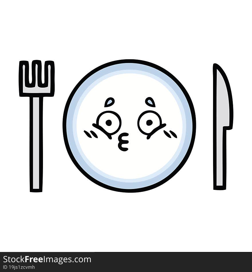 cute cartoon dinner plate