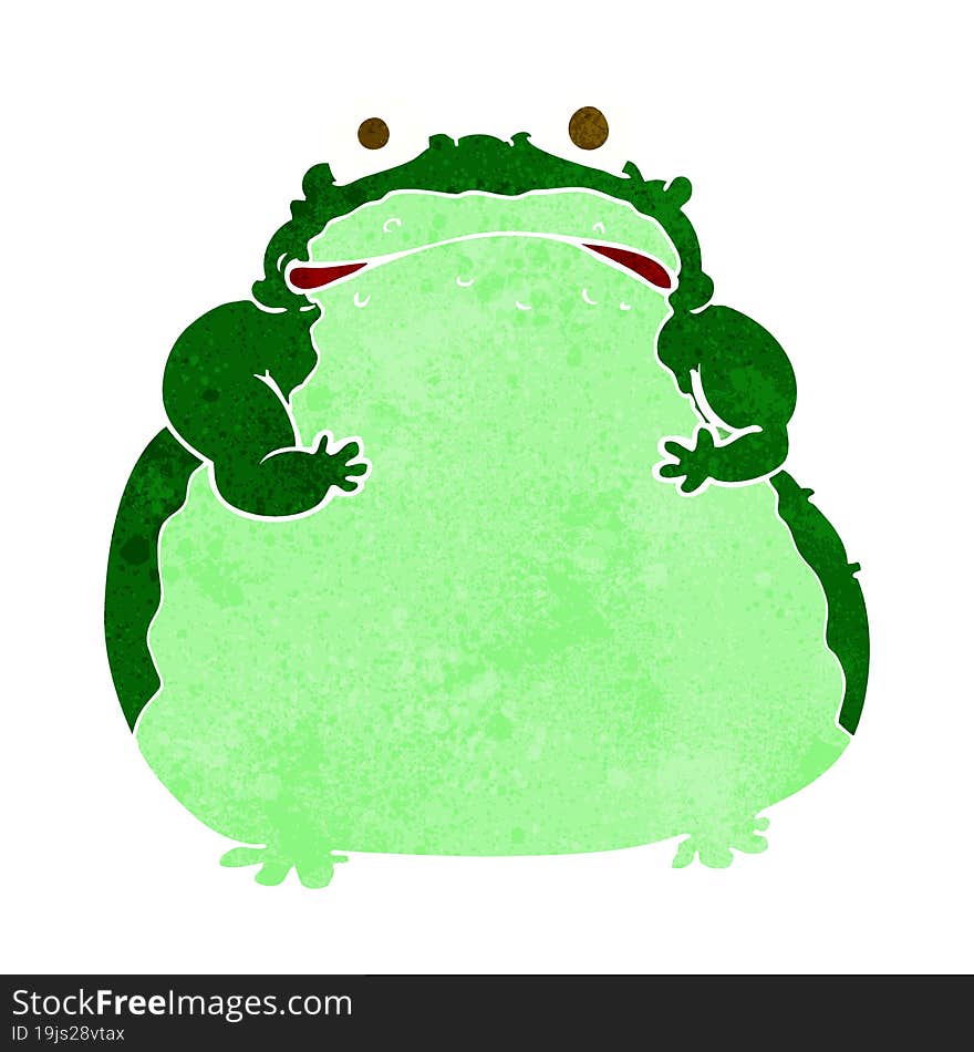 cartoon fat frog