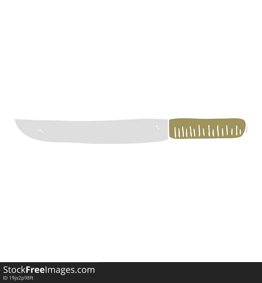 flat color illustration of a cartoon butter knife