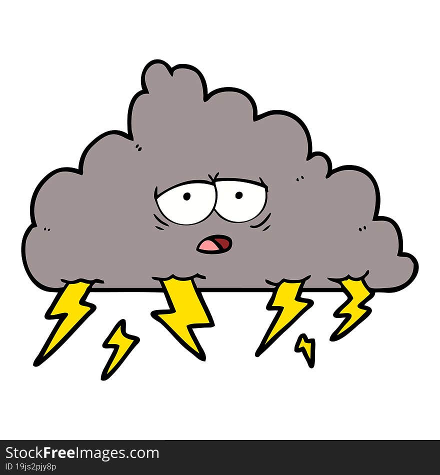 cartoon storm cloud. cartoon storm cloud