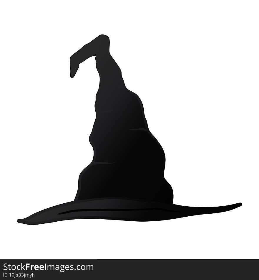 Cartoon Doodle Witch Hat