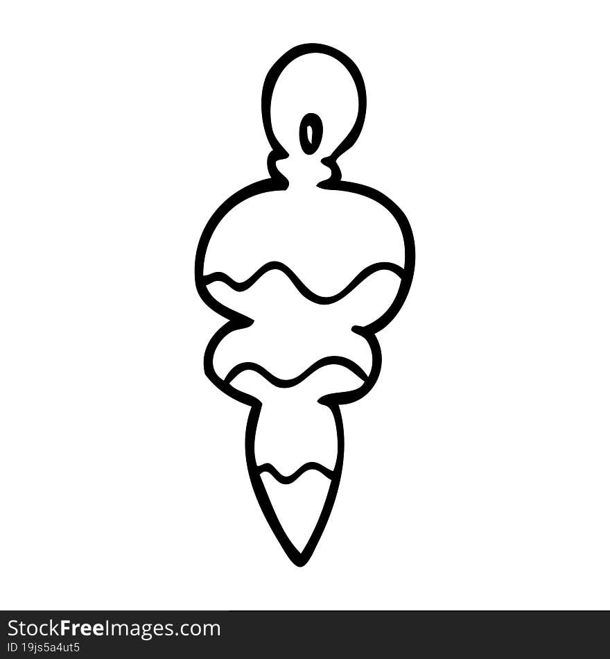 line drawing cartoon christmas decoration