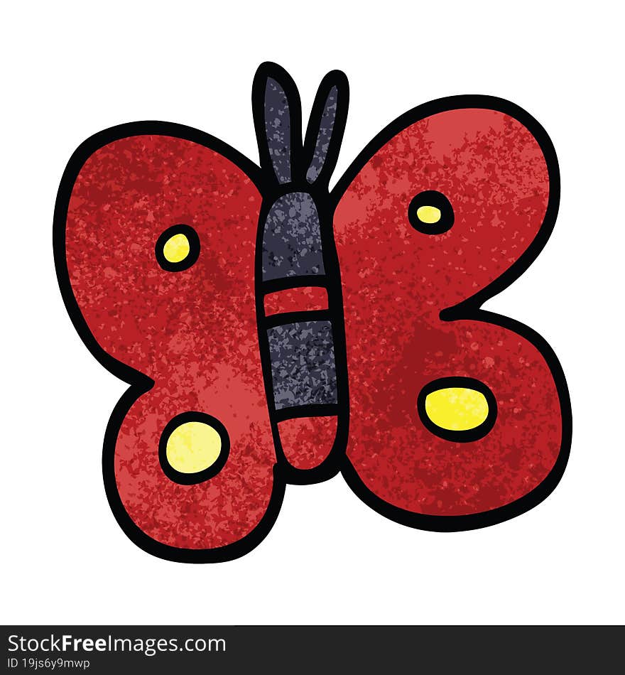 Cartoon Doodle Butterfly