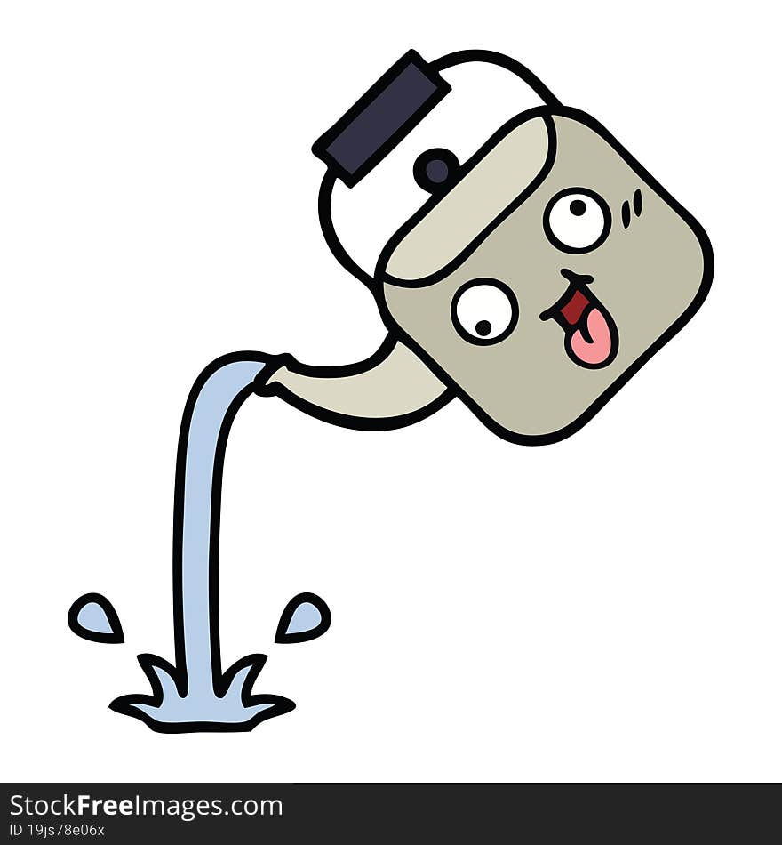 cute cartoon pouring kettle